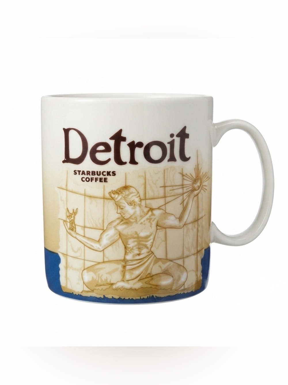 Starbucks Detroit 16oz Collector Series Mug 2009 Spirit of Detroit